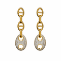 Roxanne Two Tone Pave Drop Earring - Robbi & Angel
