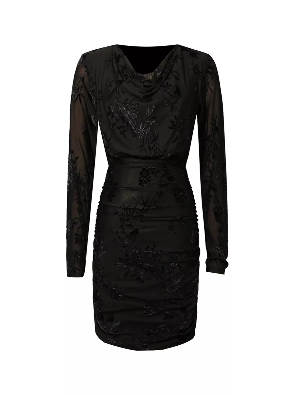 Ruched Long Sleeve Mini Dress - Robbi & Angel