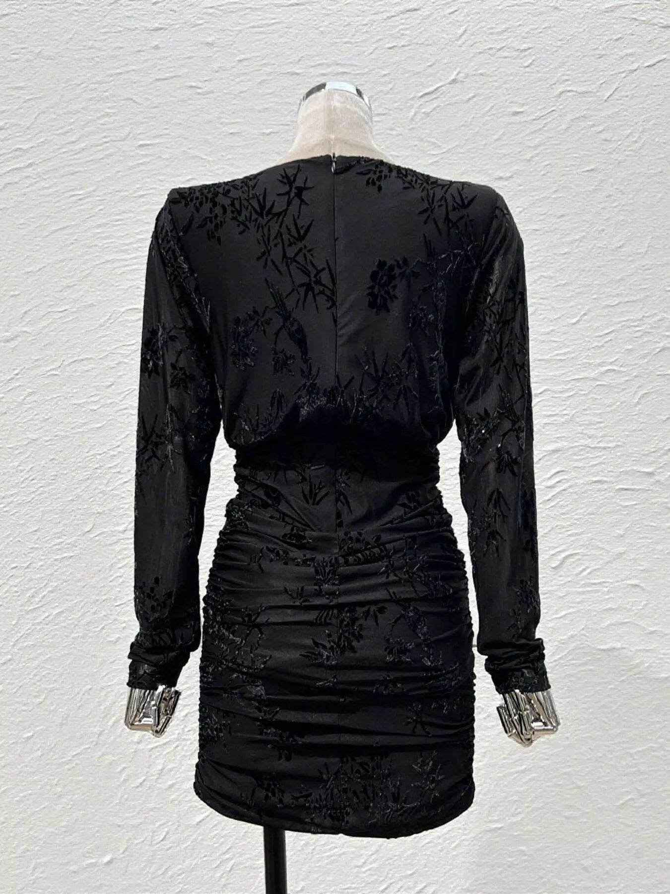 Ruched Long Sleeve Mini Dress - Robbi & Angel