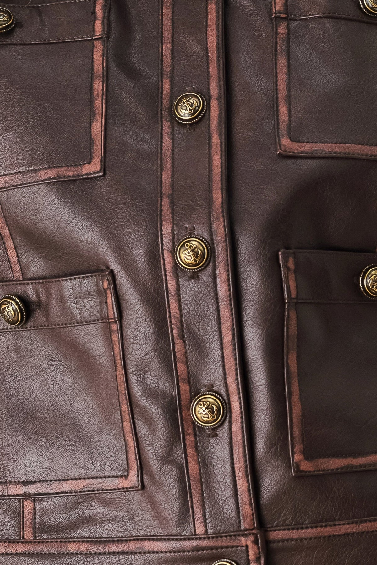 Sadie Street Faux Leather Cropped Jacket - Robbi & Angel