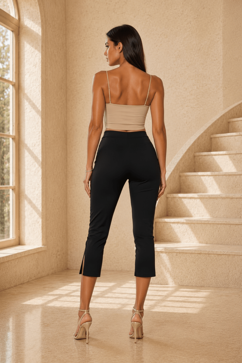 Sami Slit Hem Cropped Pants - Robbi & Angel