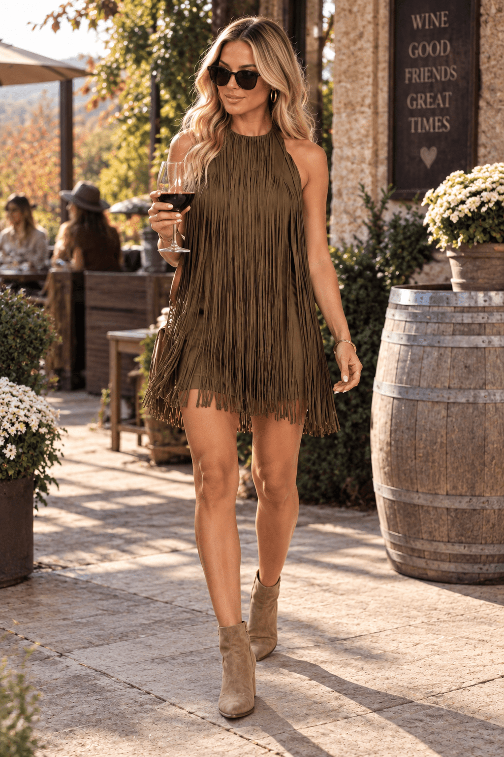 Sasha Fringe Mini Dress - Robbi & Angel