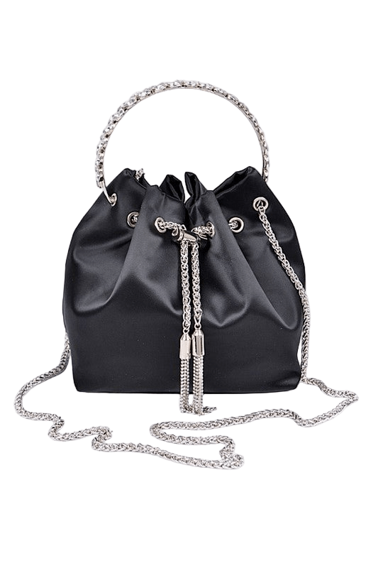 Satin Top Handle Bucket Clutch Bag - Robbi & Angel