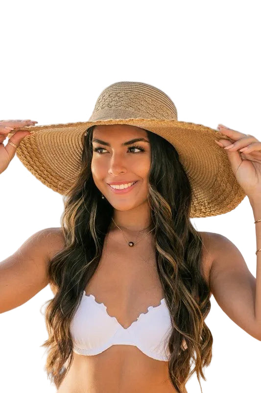 Scallop Edge Bow Accent Sunhat - Robbi & Angel