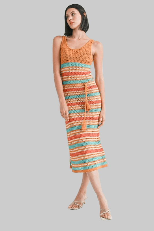 SCOOP NECK CROCHET MAXI DRESS - Robbi & Angel