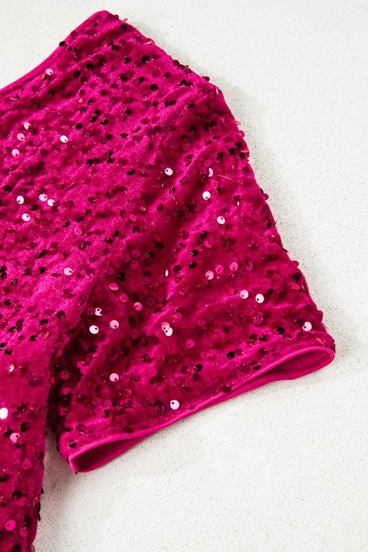 Sequin One Shoulder Thigh High Split Bodycon Gown - Robbi & Angel