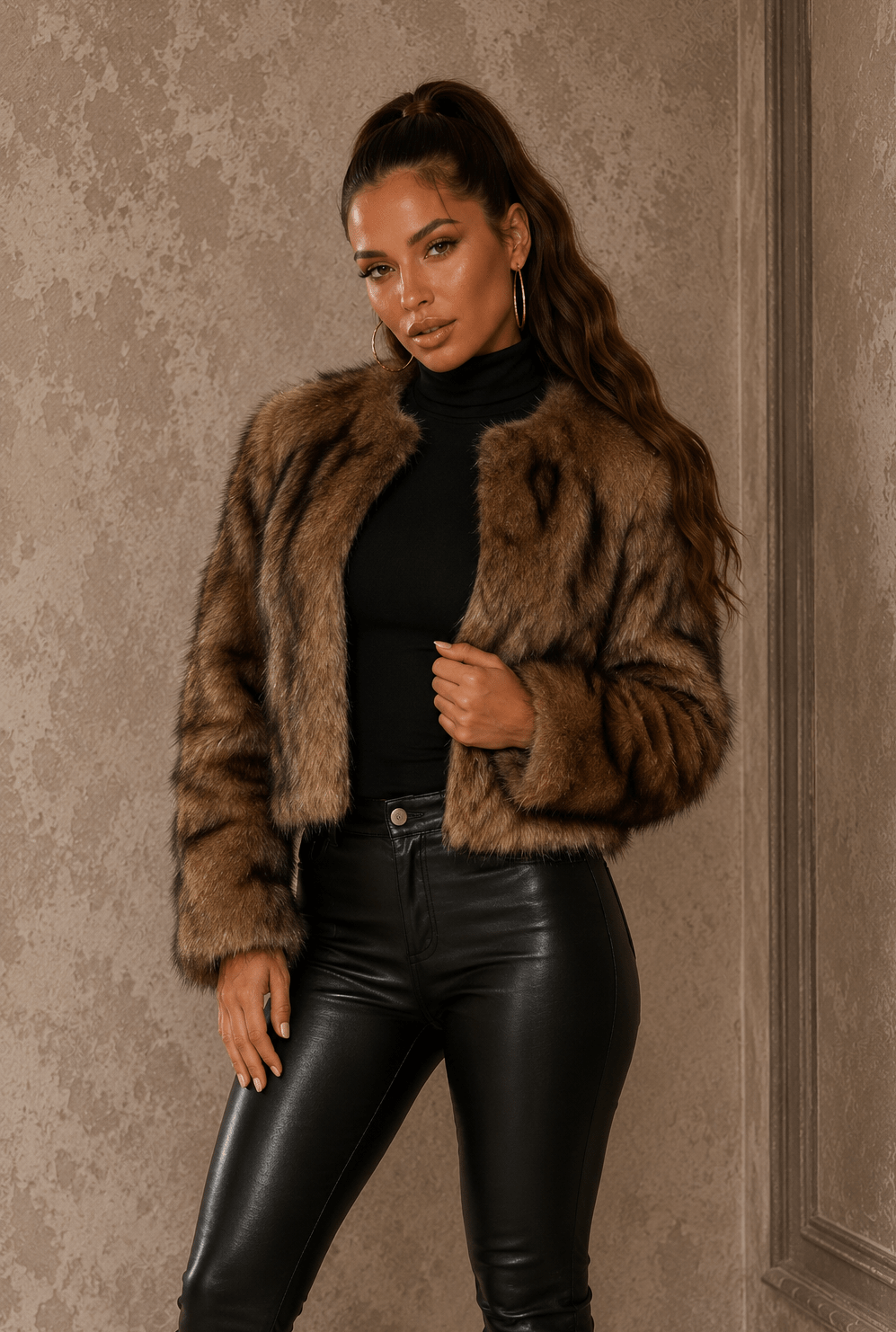 Serina Long-pile Faux Fur Jacket - Robbi & Angel