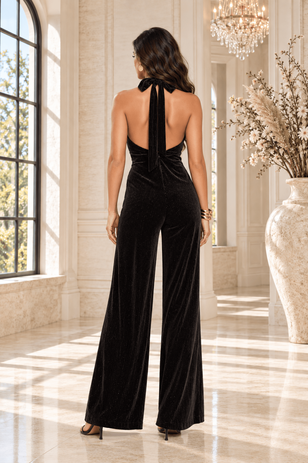 Shirley Shimmered Velvet Jumpsuit - Robbi & Angel