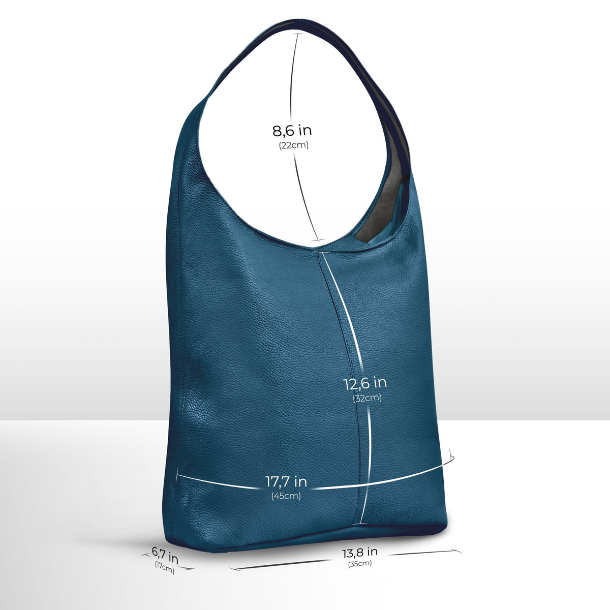 Siena Italian Full-Grain Leather Hobo Bag - Robbi & Angel