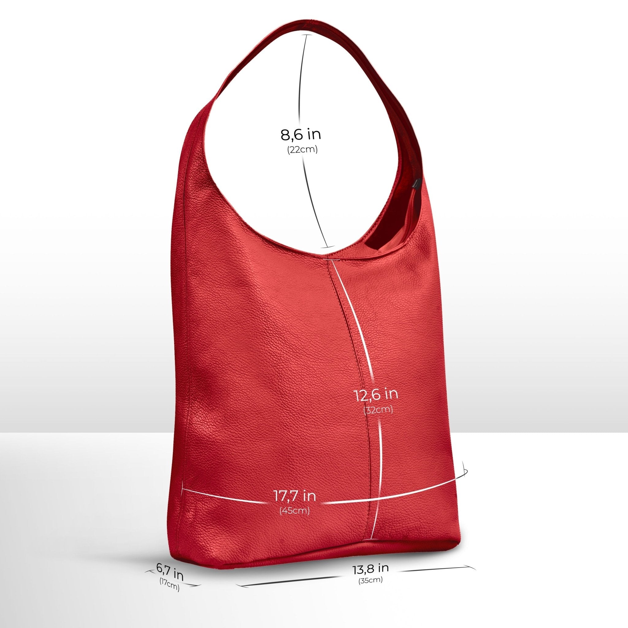 Siena Italian Full-Grain Leather Hobo Bag - Robbi & Angel