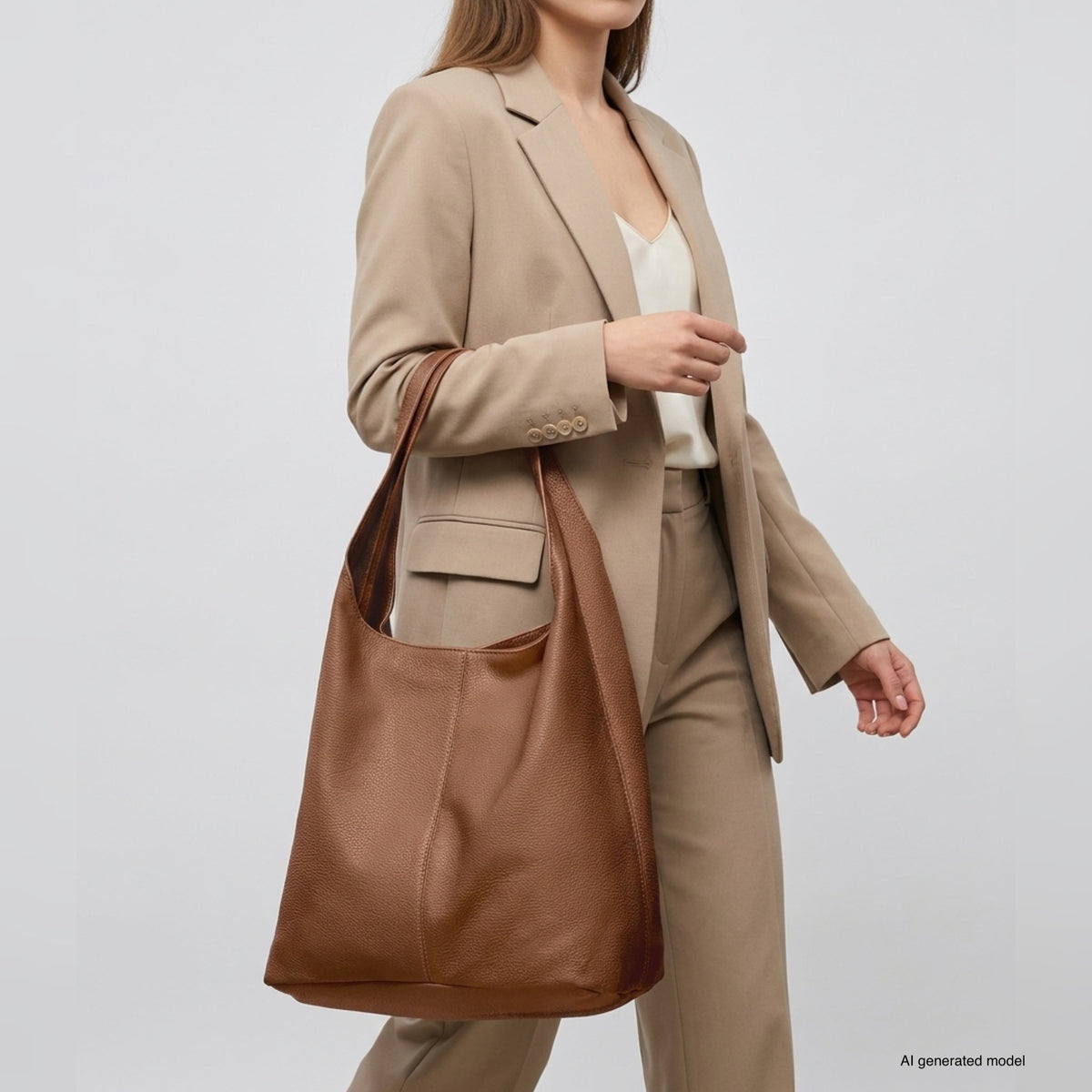 Siena Italian Full-Grain Leather Hobo Bag - Robbi & Angel