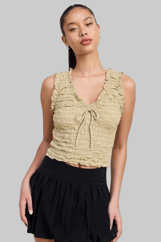 SLEEVELESS RUFFLE TOP - Robbi & Angel