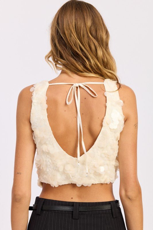 SLEEVELESS SEQUIN TOP - Robbi & Angel