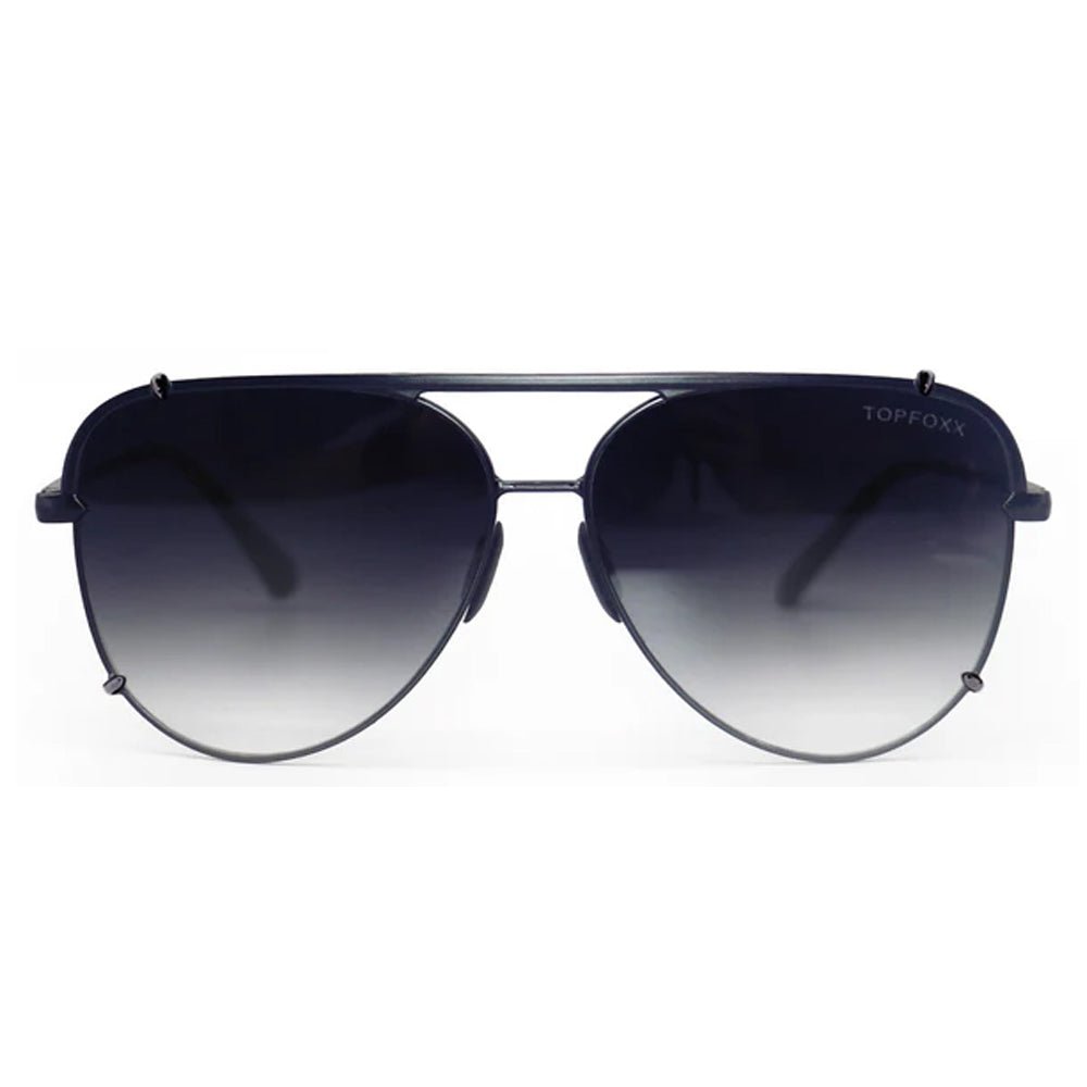Smaller Cristina - Tangle Free - Faded Black Aviator Sunglasses Black - Robbi & Angel