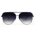Smaller Cristina - Tangle Free - Faded Black Aviator Sunglasses Black - Robbi & Angel