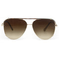 Smaller Cristina - Tangle Free - Faded Brown Aviator Sunglasses Gold - Robbi & Angel