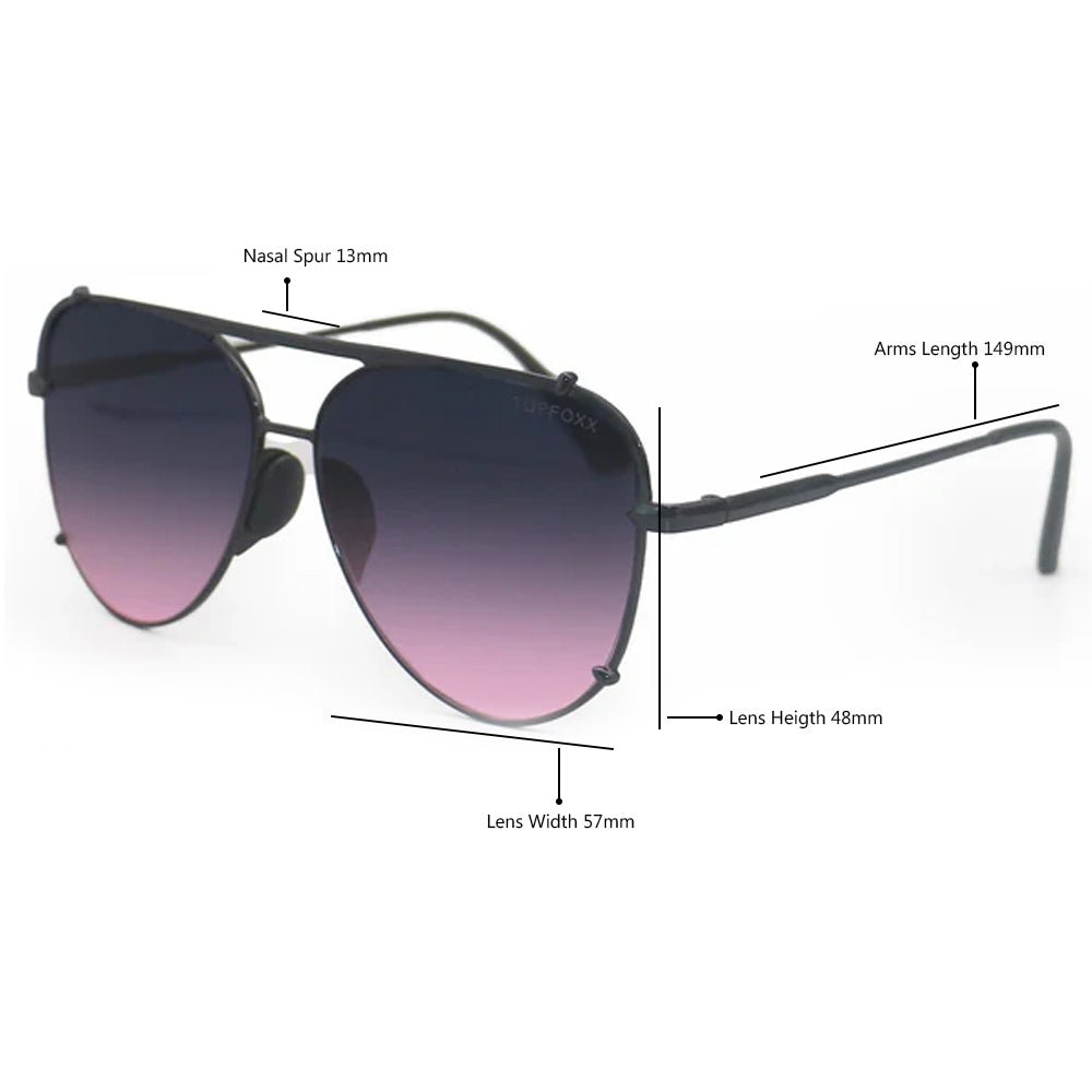 Smaller Cristina - Tangle Free - Faded Purple & Pink Aviator Sunglasses - Robbi & Angel