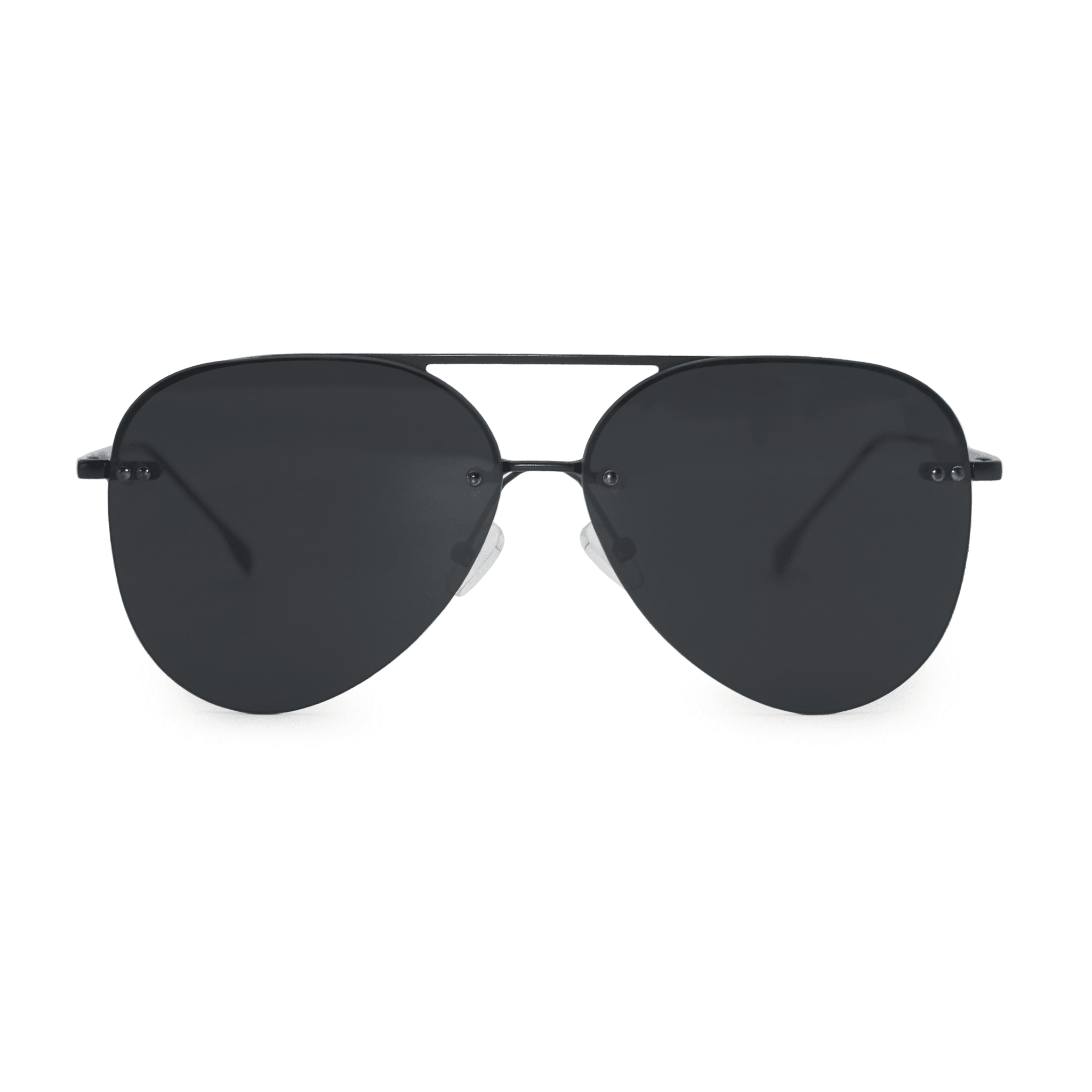 Smaller Megan 2 Jet Black- Aviator Sunglasses - Robbi & Angel