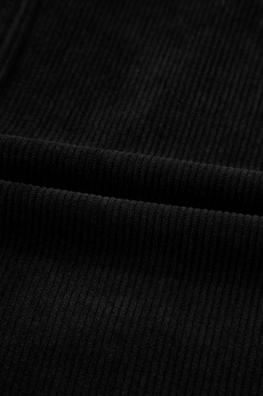 Solid Corduroy Sleeveless Pocketed Mini Dress - Robbi & Angel