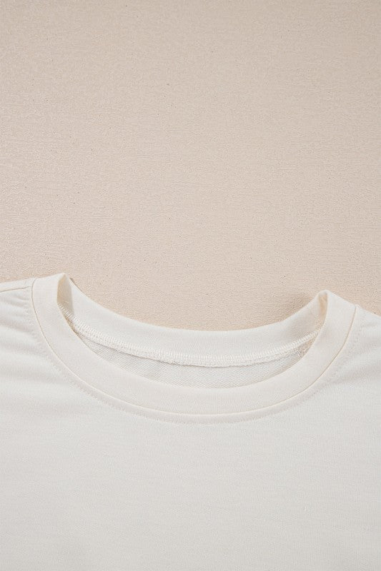 Solid Cropped Tee & Ruffle High Waist Skort Set - Robbi & Angel