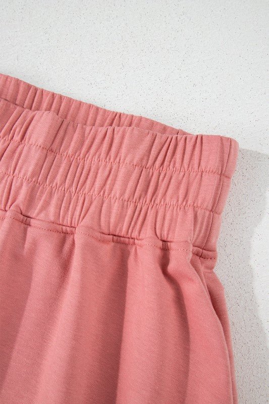 Solid Cropped Tee & Ruffle High Waist Skort Set - Robbi & Angel