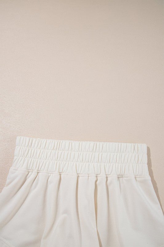 Solid Cropped Tee & Ruffle High Waist Skort Set - Robbi & Angel