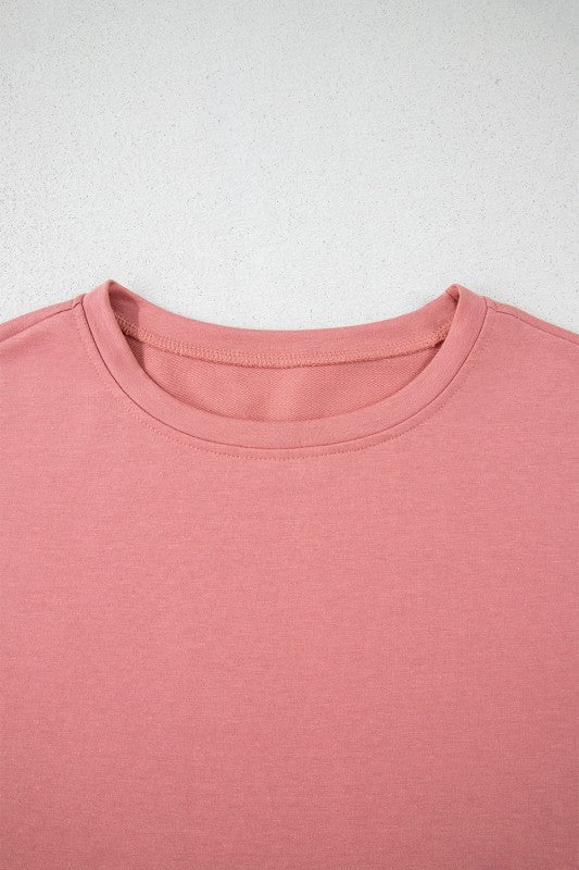 Solid Cropped Tee & Ruffle High Waist Skort Set - Robbi & Angel