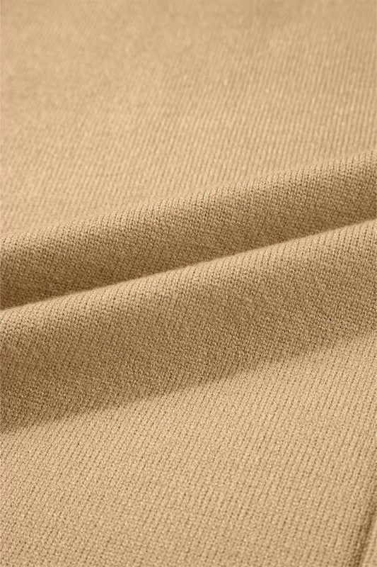 Solid Front Center Seam Drop Shoulder Sweater - Robbi & Angel