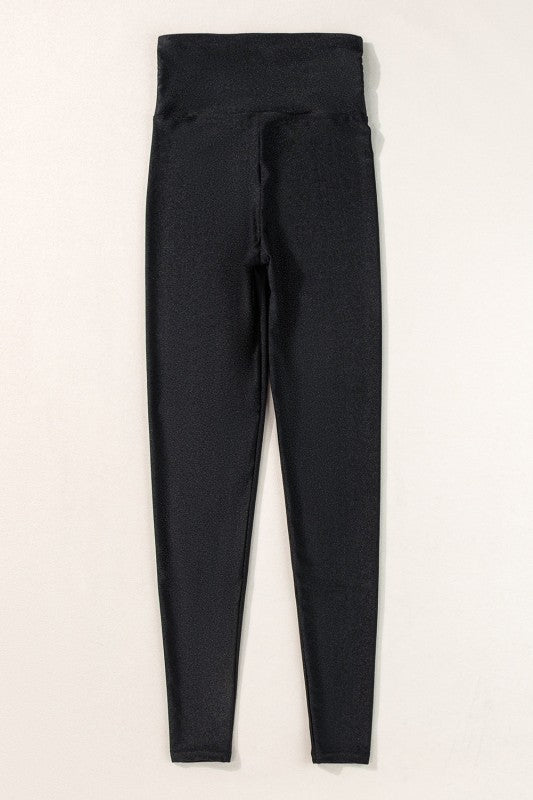 Solid High Waist Tight Leggings - Robbi & Angel