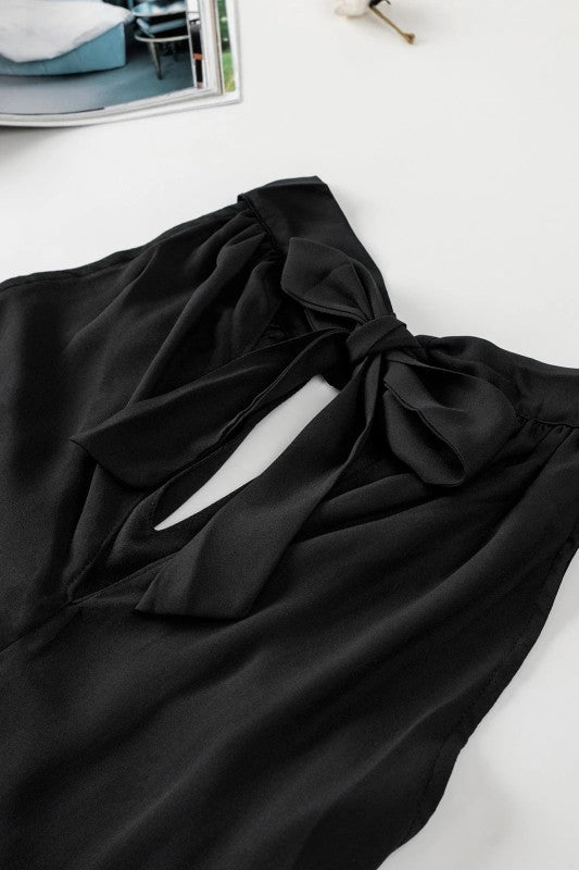 Solid Keyhole Halter Neck Sleeveless Tank Top - Robbi & Angel