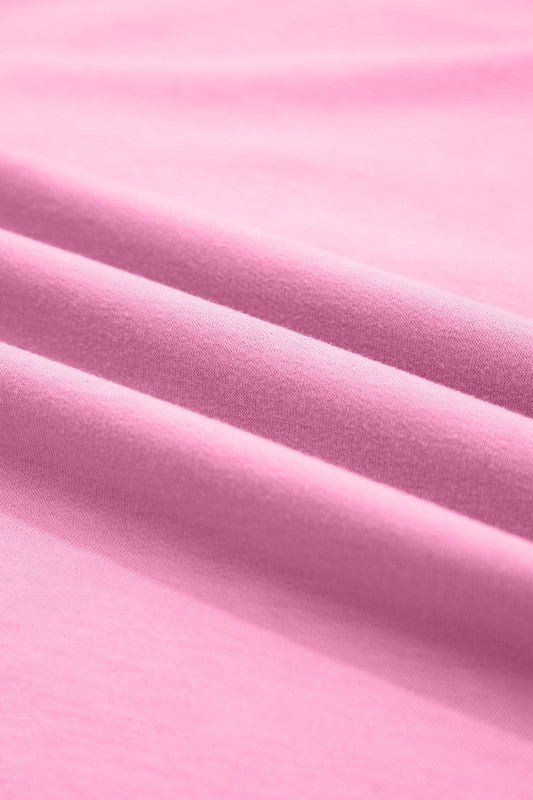 Solid Loose V - Neck Tee & Drawstring Shorts Set - Robbi & Angel