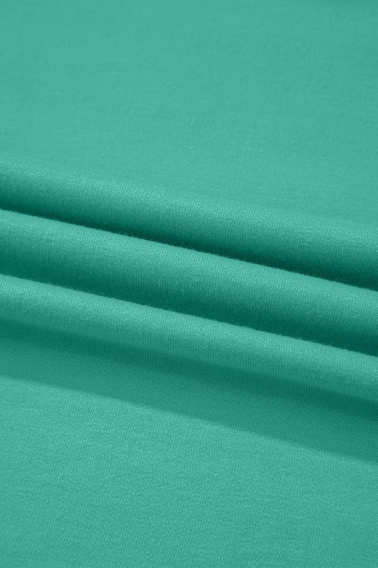 Solid Loose V - Neck Tee & Drawstring Shorts Set - Robbi & Angel