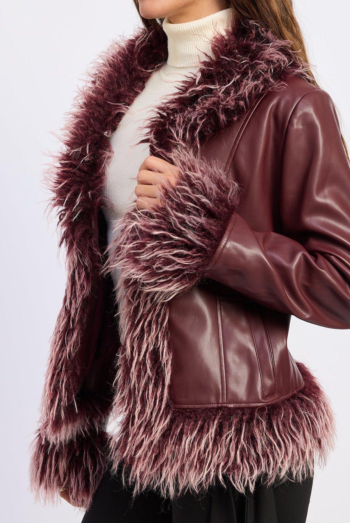 Soraya Faux Fur Trim Jacket - Robbi & Angel