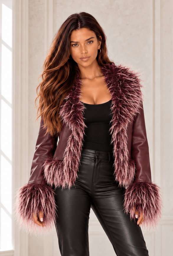 Soraya Faux Fur Trim Jacket - Robbi & Angel