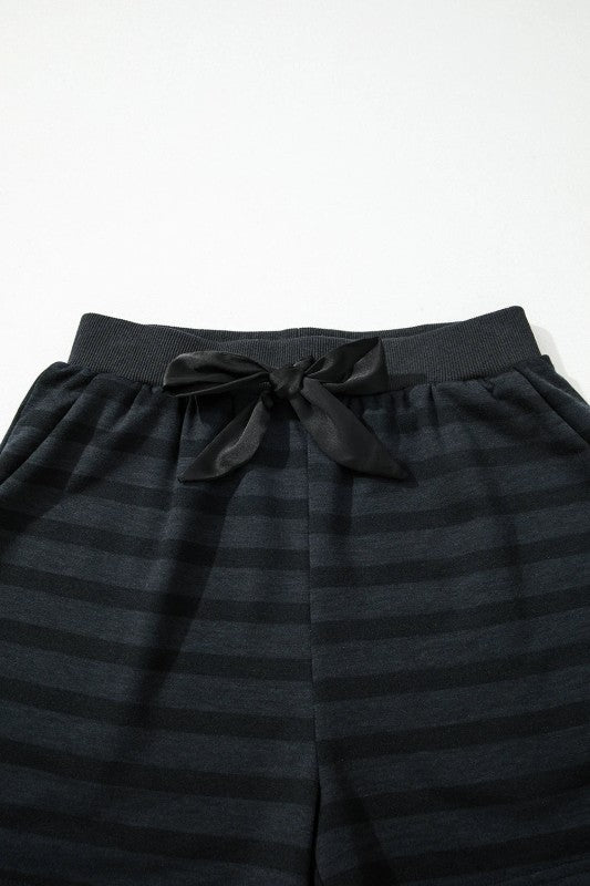 Stripe Long Sleeve Top & Shorts Set - Robbi & Angel