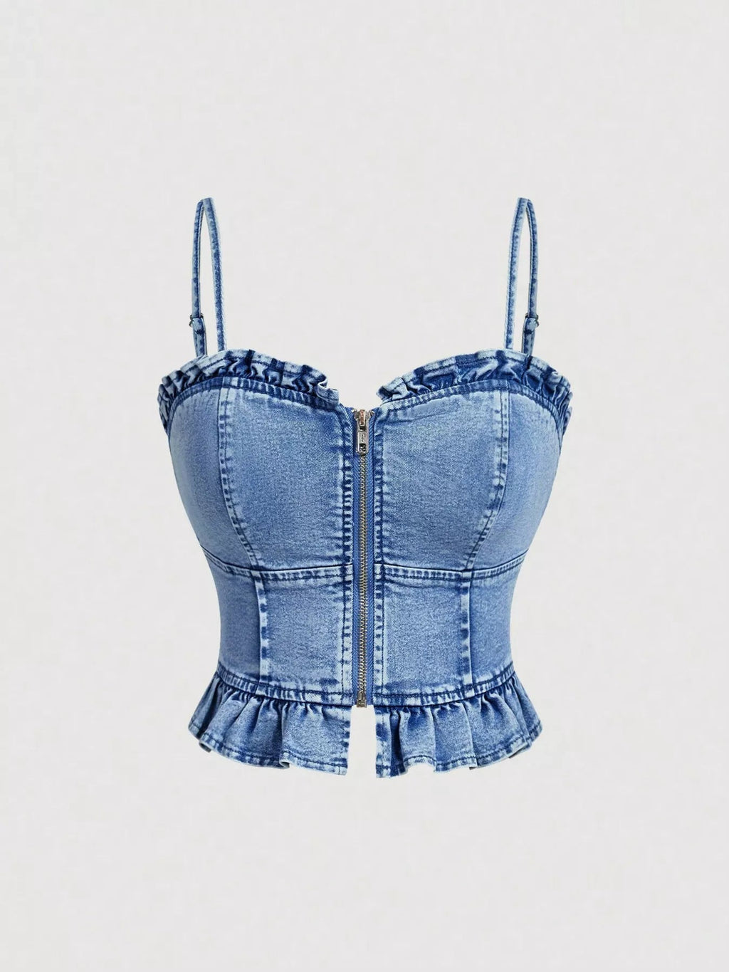Sweetheart Neck Denim Cami - Robbi & Angel