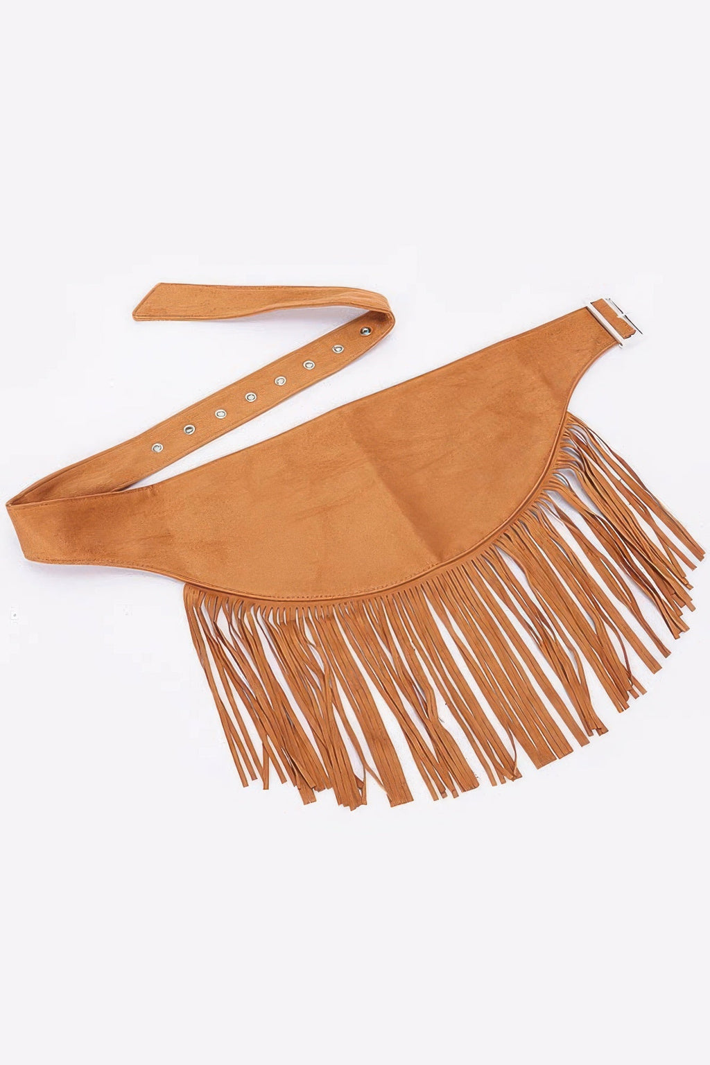 Tessie Faux Suede Fringe Belt - Robbi & Angel