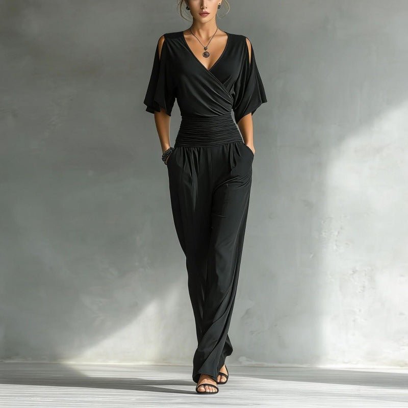 Thalia Slim Fit Straight Leg Jumpsuit - Robbi & Angel