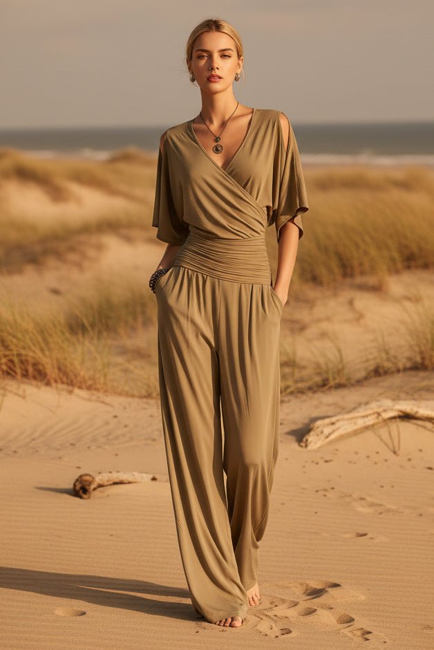 Thalia Slim Fit Straight Leg Jumpsuit - Robbi & Angel