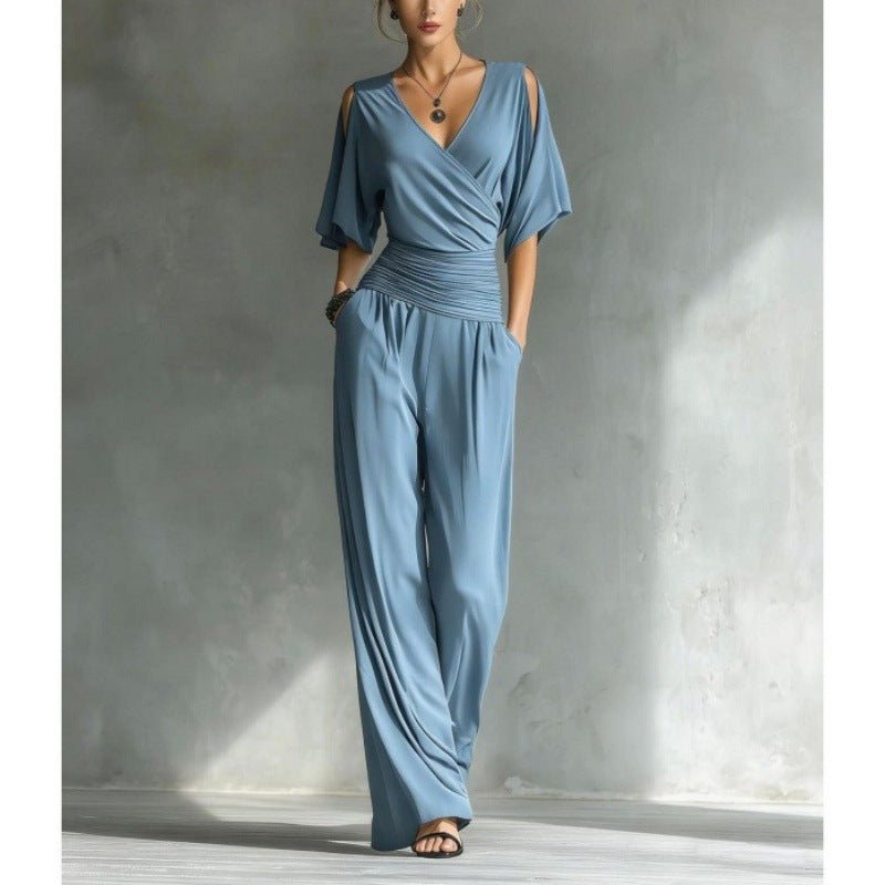 Thalia Slim Fit Straight Leg Jumpsuit - Robbi & Angel