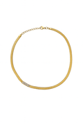 The Adriana: Herringbone Baguette Necklace - Robbi & Angel