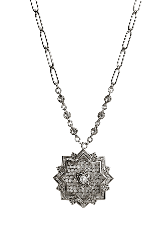 Alexandra Radiant Medallion Necklace - Robbi & Angel