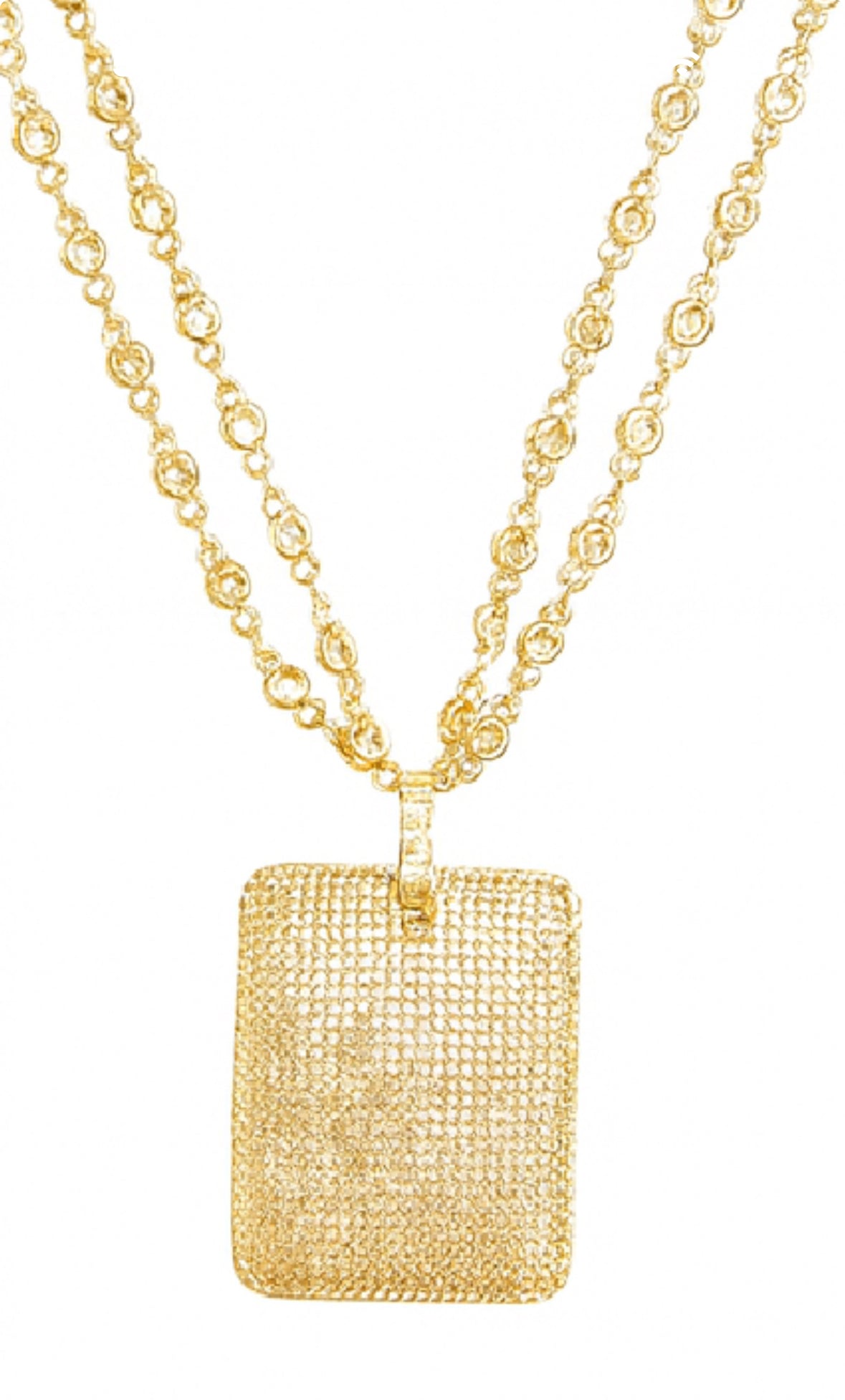 The Kaitlyn: Double Layer Chic Medallion Necklace - Robbi & Angel