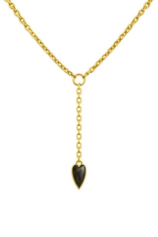 The Kristana: Modern Heart Lariat Chain - Robbi & Angel