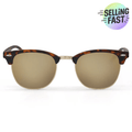 The Masters – Mirrored Brown Clubmaster Sunglasses - Robbi & Angel