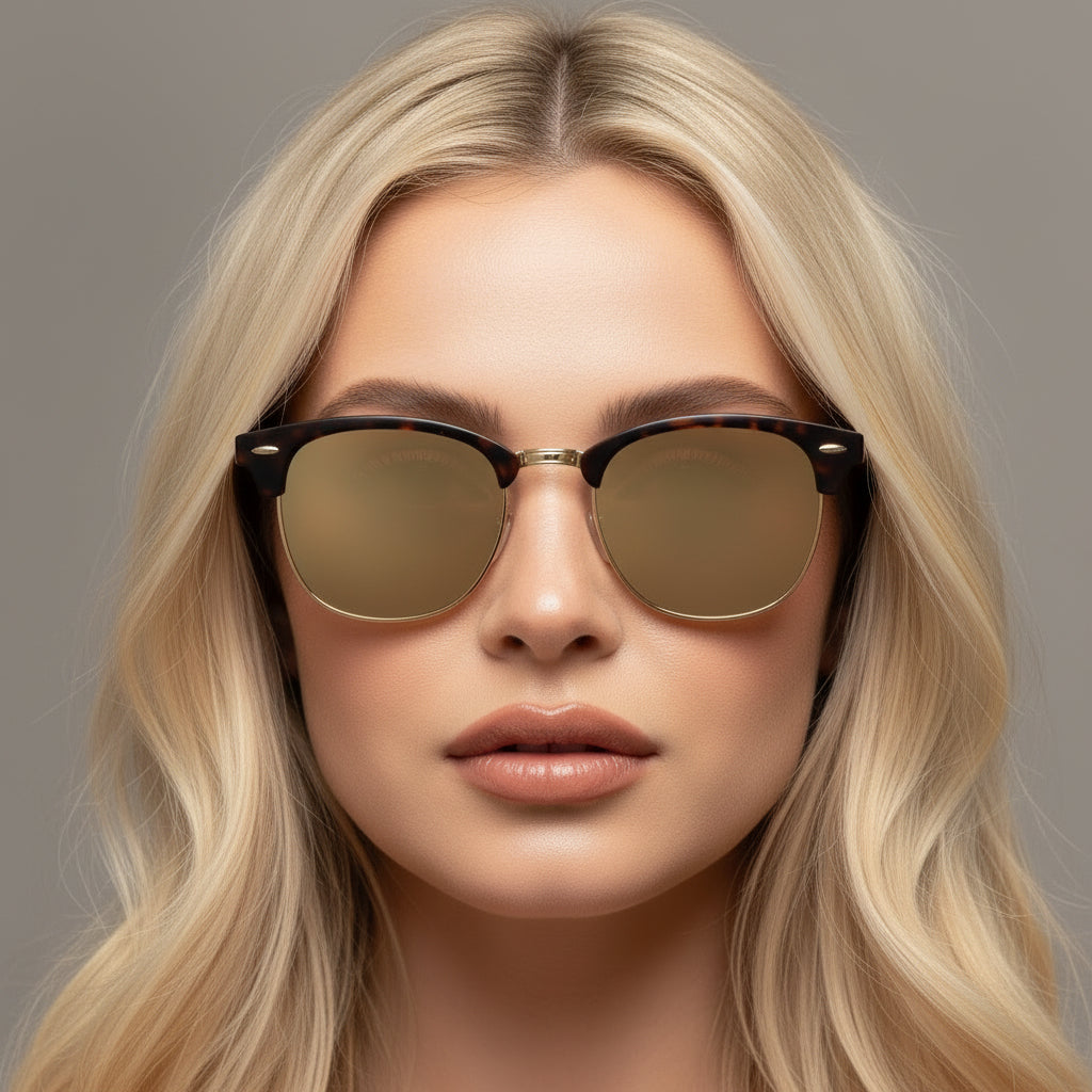 The Masters – Mirrored Brown Clubmaster Sunglasses - Robbi & Angel