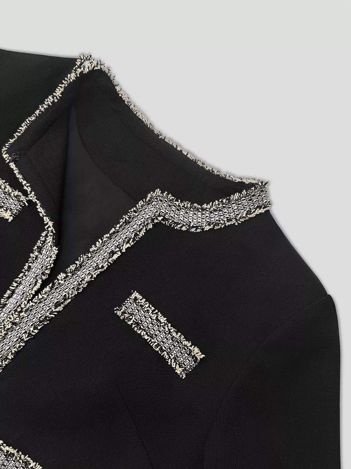 Tina Tweed Trim Open Front Outerwear - Robbi & Angel