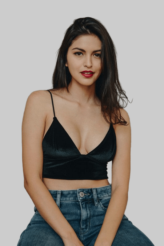 Velvet Longline Bralette - Robbi & Angel