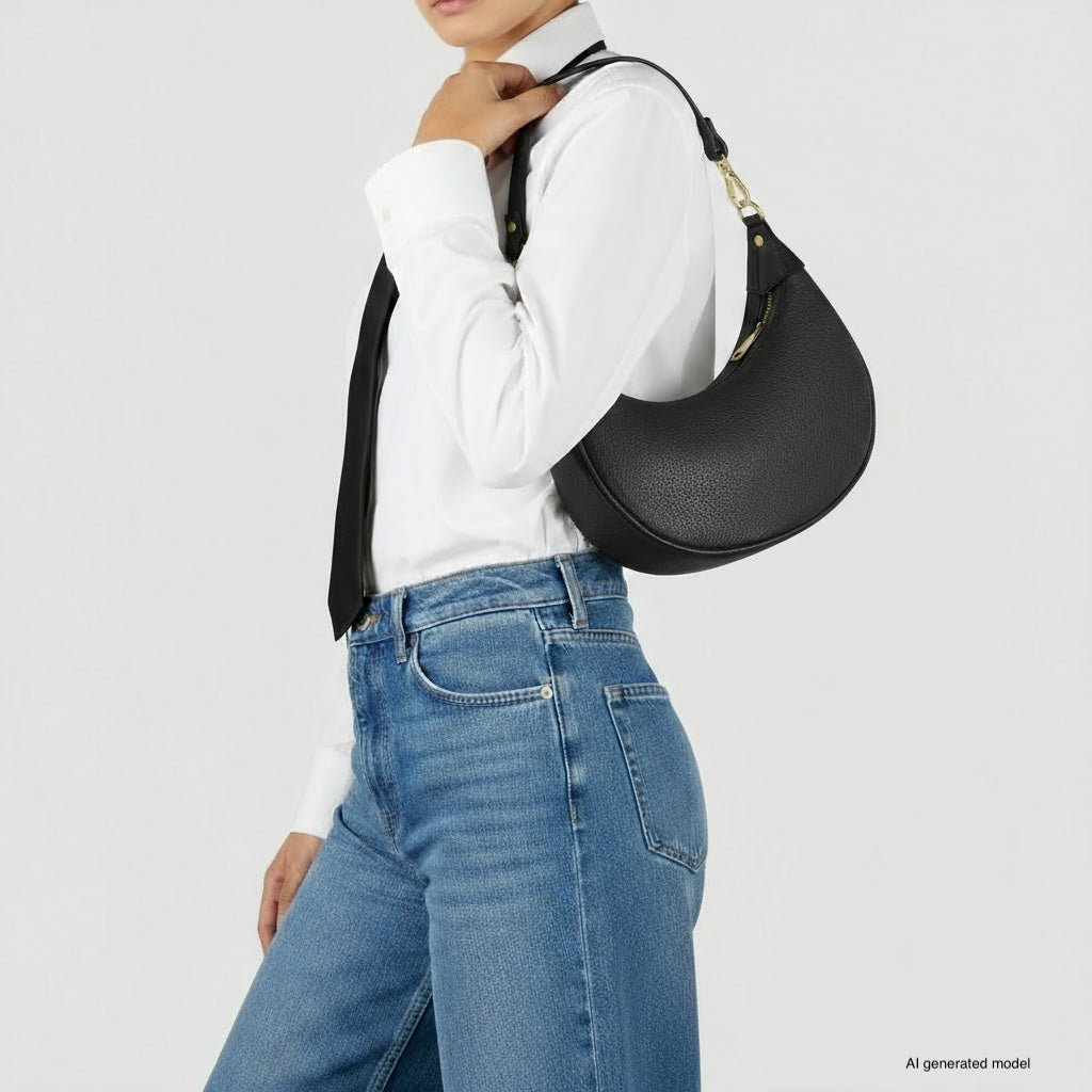 Verona Italian Full-Grain Leather Shoulder Bag - Robbi & Angel