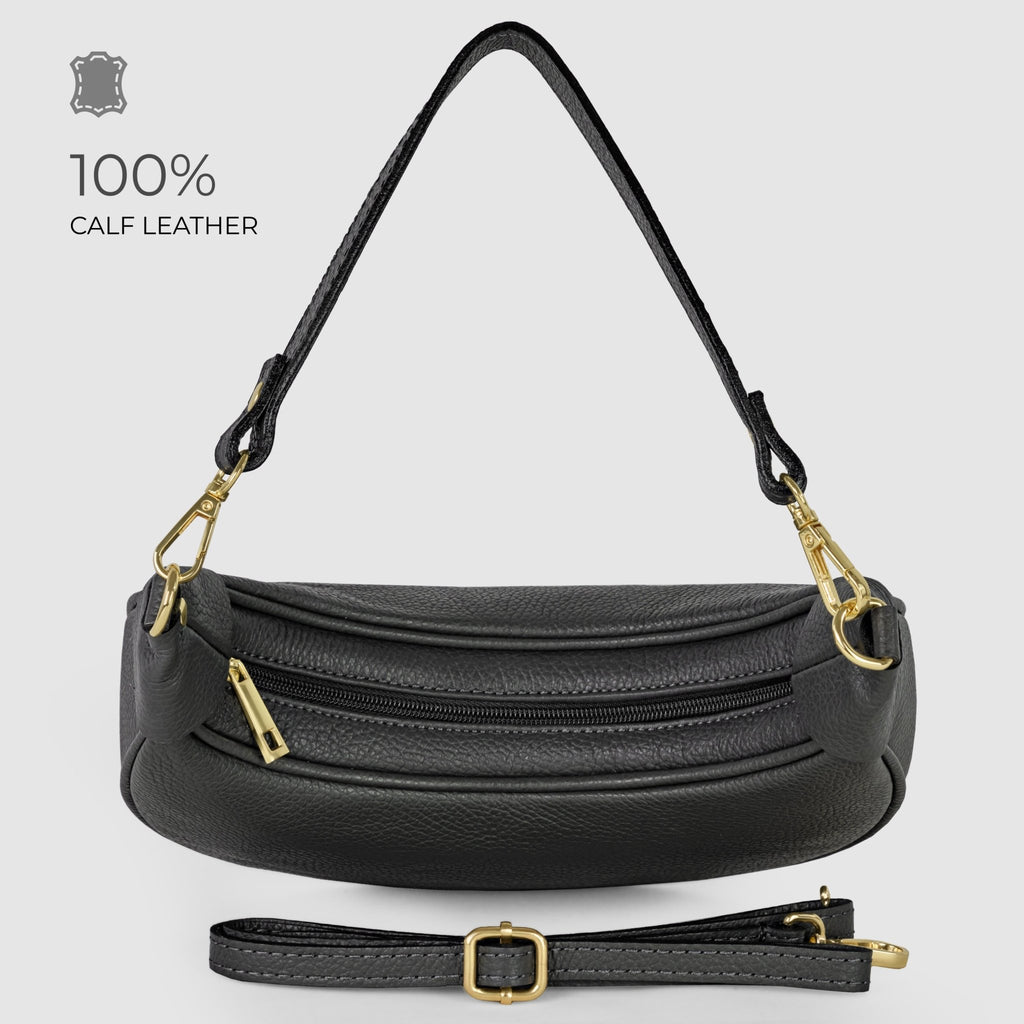 Verona Italian Full-Grain Leather Shoulder Bag - Robbi & Angel